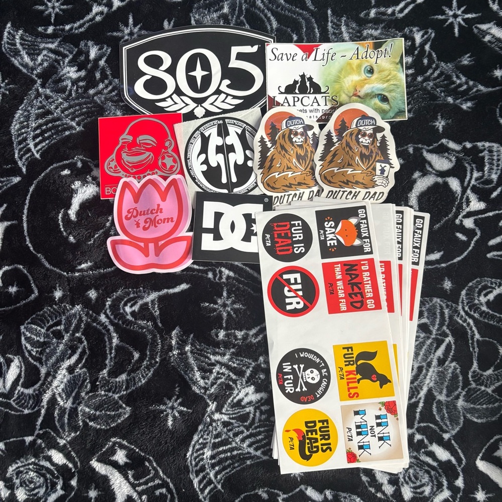 🖤2 for $12🖤 Miscellaneous Sticker Bundle PETA 805 Dutch Bros DC
